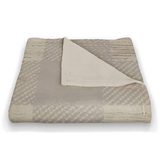 Buffalo Check Coral Fleece Blanket